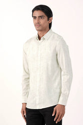 Mens Casual Shirt (Green Printed)